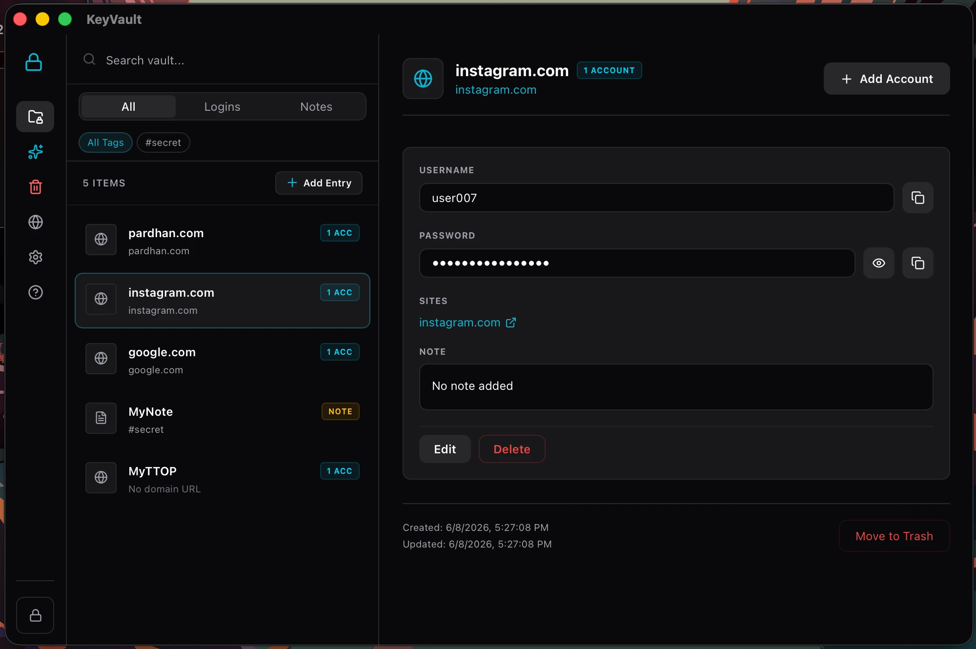 KeyVault interface